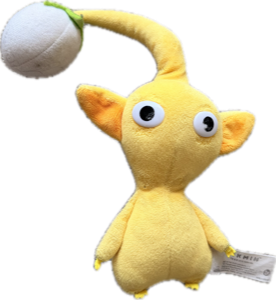 a yellow Pikmin plush